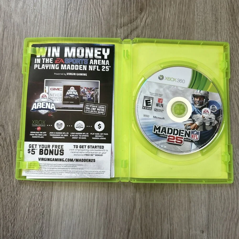 Xbox 360 Madden NFL 25 2014 Complete CIB Game w/ Inserts Tested Works